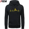 REM Hoodies Dağ Bisikleti Kalp Atışı Komik MTB Dirt Bike Artı Özel Uzun Kollu Erkek Moda Aile Pamuk Hoodies, Tişörtü 201104