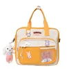 Backpack Fashion Design Kawaii Square Student Tote Bag School Supplies Leuke comfortabele handtas voor accessoires
