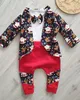 Ma&Baby 0-3Y Christmas Toddler Infant Baby Boy Clothes Set Cartoon Santa Coat Bow T shirt Pants Xmas Outfits Boy Gentleman Suit 210226