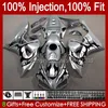 100% Fit Inpressionsform för Honda Body CBR 1000 RR CC 1000RR 1000cc 06-07 Bodywork 59No.8 CBR1000 RR CBR1000RR 06 07 CBR1000-RR 2006 2007 OEM Fairing Kit Silvery Black