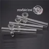 Mini Glass Handrör Snowflake Bowl Dry Herb Star Screen Perc Rökning Tobak Steamroller Rör för rökning DAB Tools DHL Gratis