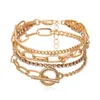 Catena di link 5pcs boho bracciale blangle freccia freccia braccialette di perline di cristallo da donna fascino di matrimonio estate di gioielli in argento braccialetti fawn22