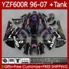 Bodys Kit dla Yamaha Thundercat YZF600R YZF-600R YZF600 R CC 600R 96 97 98 99 00 01 BusersWork 86NO.3 Purple Black Stock YZF600-R 02 03 04 05 06 07 600CC 1996-2007 OEM Wzmacniacz