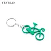 New Mixed Random Color Alloy Sunny Bicycle Keychain Souvenir Gift For Men Women Lovely Handbag Keyring Jewelry 10pcs G1019