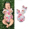 Kids romper jumpsuit children harem rompers baby bodysuit one-piece climbing suit summer flower Bow headband newborn clothes set