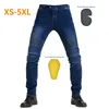 2023 Men Motorcycle Pants Spandex Motorcycle Jeans Protective Gear Riding Touring Black Motorbike Trousers Blue Motocross Jeans Moto Ride Trousers