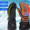 Cyklingshandskar 1Pair Motorcykel Elvärme Vitens Vinterpekskärm Batteridriven uppvärmd Guantes Racing Riding