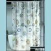 Shower Curtains Bathroom Aessories Bath Home & Garden American Retro Curtain Waterproof Thickened Anti-Mold Eco-Friendly Eva Fabric Drop Del