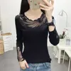 Dingaozlz New Korean Fashion Women Sweater Autumn Winter Pullovers Knitted shirt Patchwork Long sleeve Lace Tops X0721