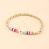Beaded Strands Makersland Heart Beads Bracelet For Girls Cute Soft Clay Children Lovely Accessories Jewelry Wholesale 2022 Trend Fawn22