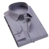 Högkvalitativ Classic Twill Men's Social Shirts Långärmad Regular Fit Casual Plus Storlek 5XL Klänningskjorta 210708