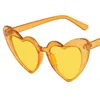 Gafas de sol retro de moda Gafas de sol unisex Heart Geatless Anti-UV Spectáculos Marco de gran tamaño Adumbral