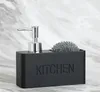 Kitchen Sinks Modern Soap Dispenser Set Liquid hand soap dispensers pump bottle brush Holds Stores Sponges Scrubbers Brushes