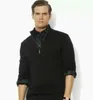 2020 새로운 하이 엔드 캐주얼 하프 지퍼 남성 폴로 스웨터 브랜드 스웨터 코튼 풀오버 남자 스웨터 크기 M-3XL