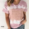 Tiedye t -shirt vrouwen korte mouw zomertops T -shirt nieuw linnen t -shirt vrouwen kleding losse casual stropdas verven t -shirt t200516