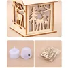 Festival LED Light Wood House Christmas Tree Decorations For Home Nice Illuminated Wood Diy Gift Window Decoration Y201020