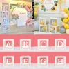 Party Decoration CYUAN A-Z Letter Name Transparent Balloon Box BABY ONE Blocks Boy Girl Gift Wedding Decor Shower Birthday