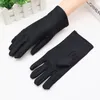 Five Fingers Gloves Women Embroidery Summer Driving Thin Blocking Ultraviolet Sunscreen High Elastic Performance Dance Etiquette Gloves1