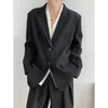 Damskie garnitury Blazers Kobiet Autumn Blazer Płaszcz Odrzuć kołnierz pojedynczy przycisk Feminino Casaco Tops na ubrania