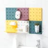 Plastica Pegboard Hole Board Storage Wall Decor Holder Mounted Organizer Ripiani Rack di stoccaggio Soggiorno Cucina Bagno Mensola a muro YL0284