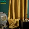 Tende per tende 2021 Tende di velluto per soggiorno Lusso Curcuma dorata Finestra della camera da letto arancione brillante Blackout Tinta unita di alto livello