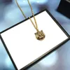 Gold Chain Classic Fashion Tiger Head Necklace Retro Couple Chain High Quality Brass Necklace Seiko Highend Jewelry Supply42150723617741