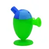Кальян Бонг нефть DAB Water Pipe Color Cokahs Яйцо формы портативный инструмент для курения 2,95 дюйма высота силиконовые бонги