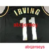 Mężczyźni Kobiety Dzieci 17 Koszulki do koszykówki New Jersey Irving #11 2021 Black Gold Haftery Nowe koszulki do koszykówki XS-5xl 6xl