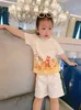 子供のための高品質の夏の男の子Tシャツのブランドデザイナー服スプリングトップ幼児の子供因果半袖Tシャツシャツ8065887