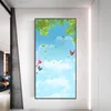 Window Stickers Privacy Windows Film Decorative Beautiful Scenery Stained Glass No Glue Static Cling Frosted Tint