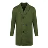 Herr ullblandningar 2022 Autumn Winter England Men Windbreaker Overcoat Woolen Mensrockar och jackor Vio22