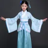 Abbigliamento da palcoscenico Costume cinese antico Bambini Bambino Sette fata Abito Hanfu Abbigliamento Spettacolo di danza popolare Tradizionale per ragazze3281