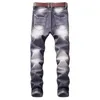Jeans maschi uomini rifornimento cross bornding europeo buca di commercio estero europeo pantaloni di tendenza locomotiva
