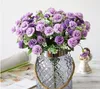 Artificielle Lilas Fleurs Bundle Mariage Tenant Flores Bouquet Home Party Jardin Décoration 5 Branches 20 Têtes BBB14360