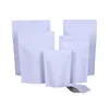 Stand Up White Kraft Paper Aluminum Foil Bag Packaging Pouch Food Tea Coffee Snack Resealable Bags Storage Package