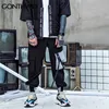Gonthwid fickor last harem byxor mens casual joggers baggy taktiska byxor harajuku streetwear hip hop mode swag 210616