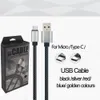 1 metr kabli USB Micro Type-C Data Data Sync Ładuj linię telefonu komórkowego z pakietem dla kabla Samsung LG HTC