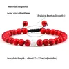Tennis charm 6mm pärlstensar armband rött turkoser mäns vita armbandbanglar vävda rep justerbara smycken för kvinnor pulseras