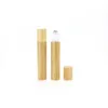 15ml Bamboo Roll-on Parfymflaska Eye Cream Container Roller Lotion Cosmetics Flaskor för Parfymer Essential Olja W0060