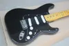 Custom Shop David Gilmour Guitare électrique noire 3 plis Pickguard Manche en érable Touche Tremolo Bridge Whammy Bar Accordeurs standards