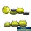 20pcs 15g/30g/50g Empty Green Glass Refillable Bottles Makeup Jar Pot Travel Face Cream Lotion Vials Amber Cosmetic Containers