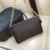 Kadınlar 2 Bir Çok Crossbody Kompozit Çanta Büyük SOHO Disko Küçük Pockette Kayış Zincir Omuz Çantaları Kaplı Tuval ile Yan