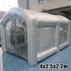 Mini Inflatable Paint Booth with Blowers 4x2.5x2.5m Professional Spray Booths Portable Car Painting Tent for Car Garage