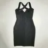 Vendaje Correa de espagueti con cuello en V Vestido de fiesta sexy Damas sin respaldo Club nocturno Bodycon Mini Vestidos de verano 210525