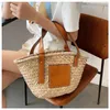 Schoudertassen Weave Grote Tas 2021 Zomer Hoogwaardige Stro Dames Designer Handtas Hoge Capaciteit Messenger Beach