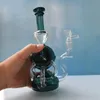 8.2 tum oljebrännare hookah rör rökning glas bägare percolator bong fristed disc shisha vatten grönt klart glas tobak DAB riggrör 14mm kvinnliga gemensamma verktyg