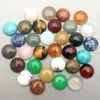 12mm Flat Back Quartz Loose Natural stone Round cabochons Chakras beads for jewelry making Healing Crystal wholesale