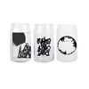 16oz Sublimation Clear Glass Tumbler 12oz Frosted Cola Can Bamboo Lid Beer Cocktail Cup Whiskey Coffee Mug Iced Tea Jar