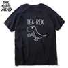 COOLMIND 100% cotton cool tea-rex print men tshirt lovely tee shirts mens short sleeve summer t-shirt o-neck tops 210629