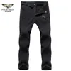 Men's Winter Grosso Quente Fleece Tubarão Calças Calças Militares Táticos Casuais Calças Masculinas Estique À Prova D 'Água Outwear Sweatpants x0615